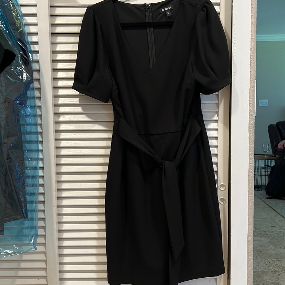 Black knee length dress